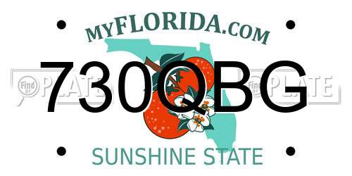 730QBG Florida License Plate