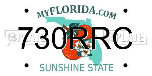 730RRC Florida License Plate