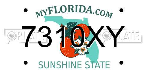 7310XY Florida License Plate