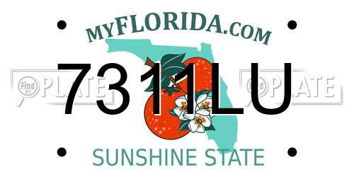 7311LU Florida License Plate
