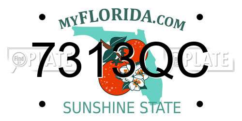 7313QC Florida License Plate