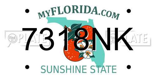7318NK Florida License Plate