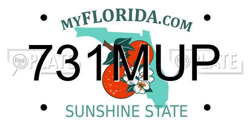 731MUP Florida License Plate