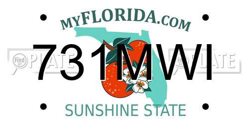 731MWI Florida License Plate
