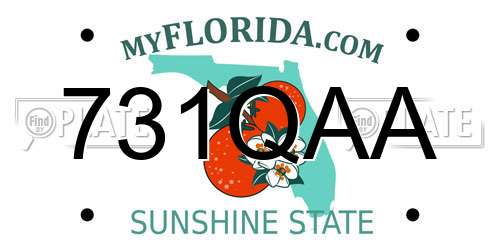 731QAA Florida License Plate
