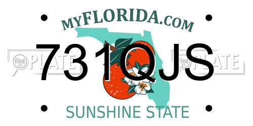 731QJS Florida License Plate