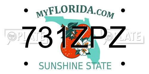 731ZPZ Florida License Plate