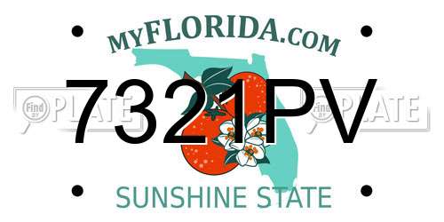 7321PV Florida License Plate