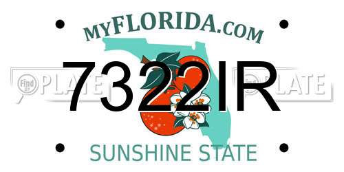 7322IR Florida License Plate