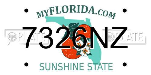 7326NZ Florida License Plate
