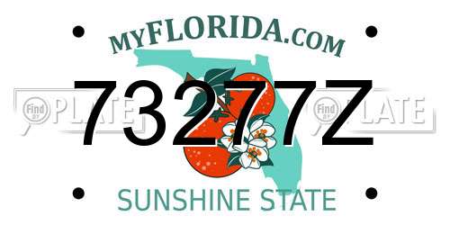 73277Z Florida License Plate