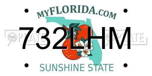 732LHM Florida License Plate