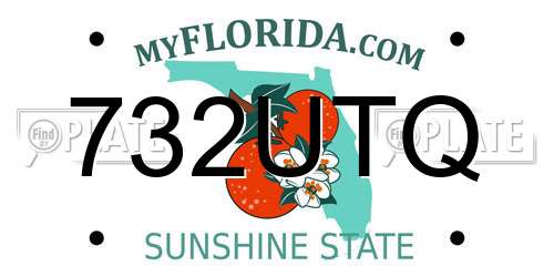 732UTQ Florida License Plate