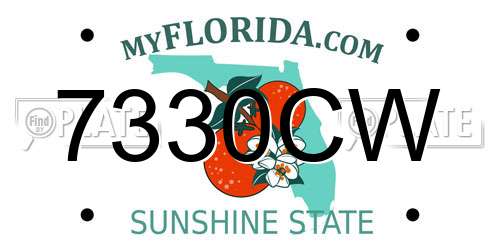 7330CW Florida License Plate