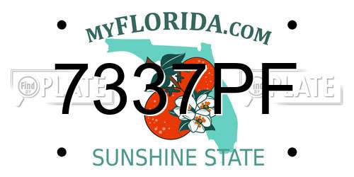 7337PF Florida License Plate
