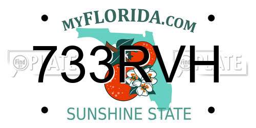 733RVH Florida License Plate