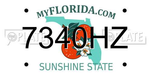 7340HZ Florida License Plate
