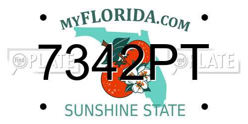 7342PT Florida License Plate