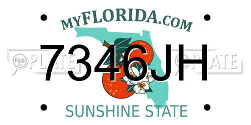 7346JH Florida License Plate