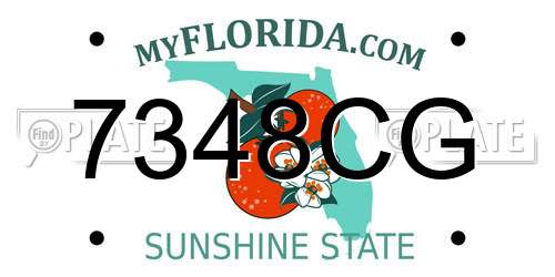 7348CG Florida License Plate