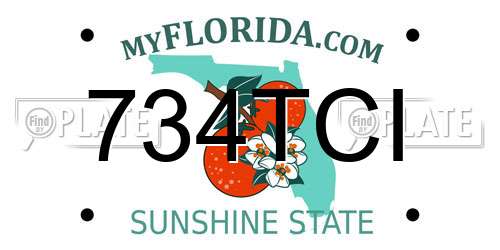 734TCI Florida License Plate