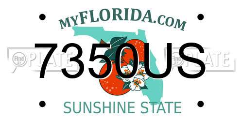 7350US Florida License Plate