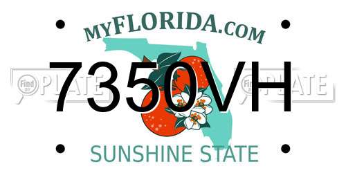 7350VH Florida License Plate