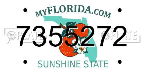 7355272 Florida License Plate