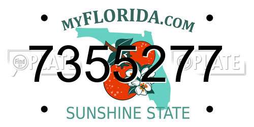 7355277 Florida License Plate