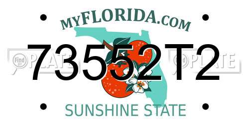 73552T2 Florida License Plate
