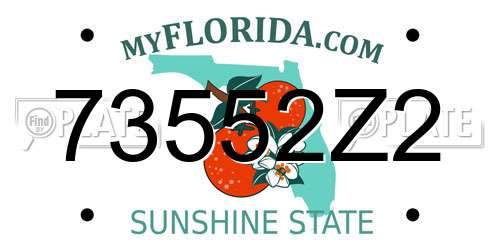 73552Z2 Florida License Plate