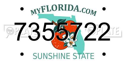 7355722 Florida License Plate