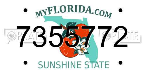 7355772 Florida License Plate