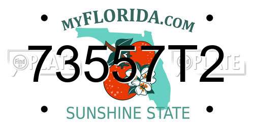 73557T2 Florida License Plate