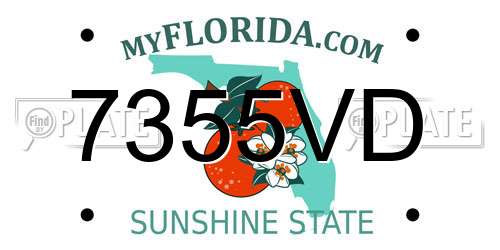 7355VD Florida License Plate