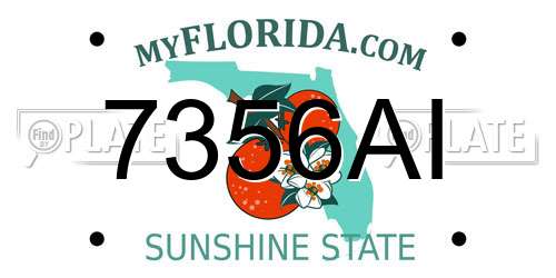 7356AI Florida License Plate