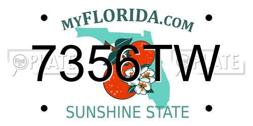 7356TW Florida License Plate