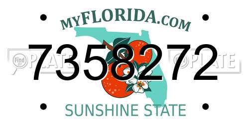 7358272 Florida License Plate