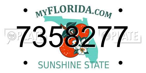 7358277 Florida License Plate
