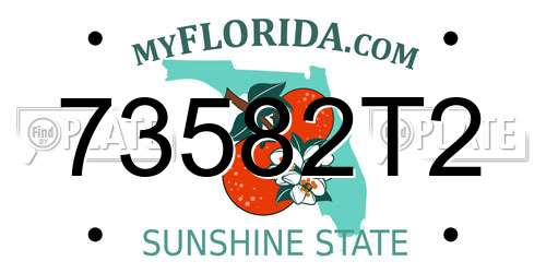 73582T2 Florida License Plate