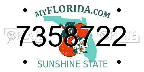 7358722 Florida License Plate