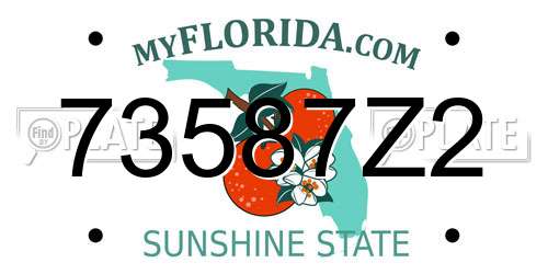 73587Z2 Florida License Plate