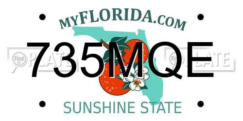 735MQE Florida License Plate