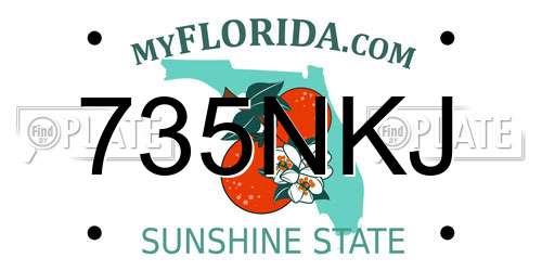 735NKJ Florida License Plate