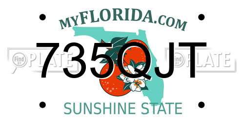 735QJT Florida License Plate