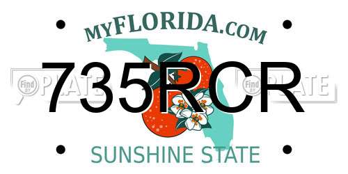 735RCR Florida License Plate