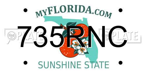 735RNC Florida License Plate