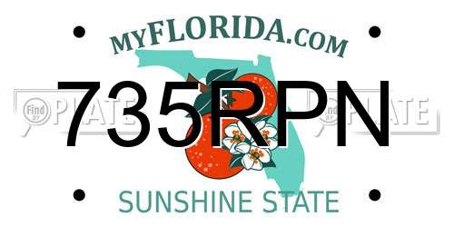 735RPN Florida License Plate