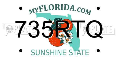 735RTQ Florida License Plate