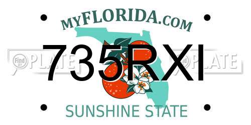 735RXI Florida License Plate